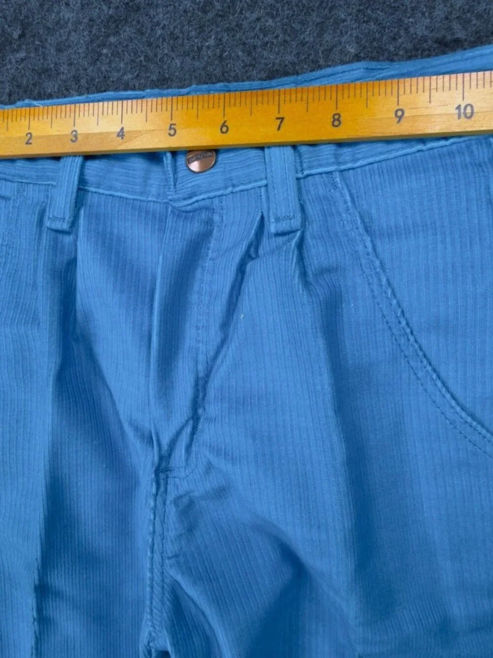Maverick Corduroy Pants Girls 8 Slim Blue Cotton Blend Vintage 80s Deadstock NWT